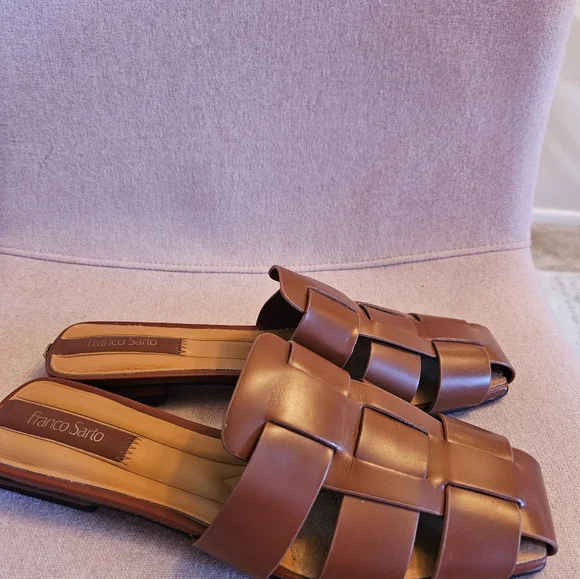 NEW Franco Sarto Tavono Mule Brown Leather Women Shoes Size 8.5 - Picture 3 of 3